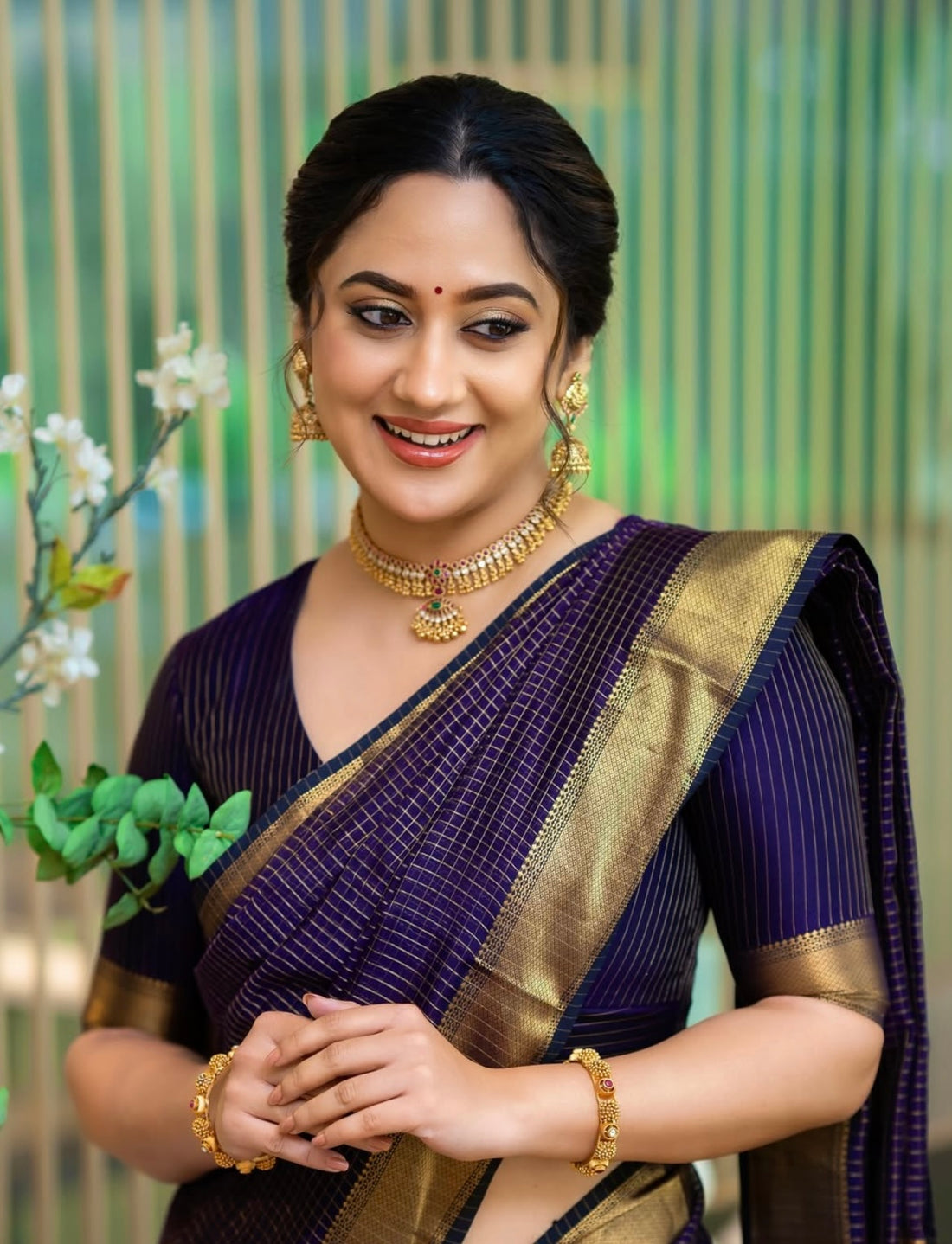 Mia George Maheshwari Handwoven Custom Saree