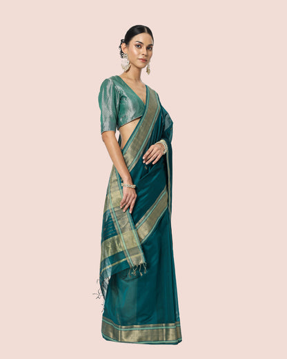 Rama Green Maheshwari Saree