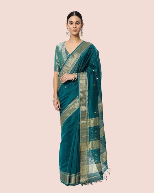 Rama Green Maheshwari Saree