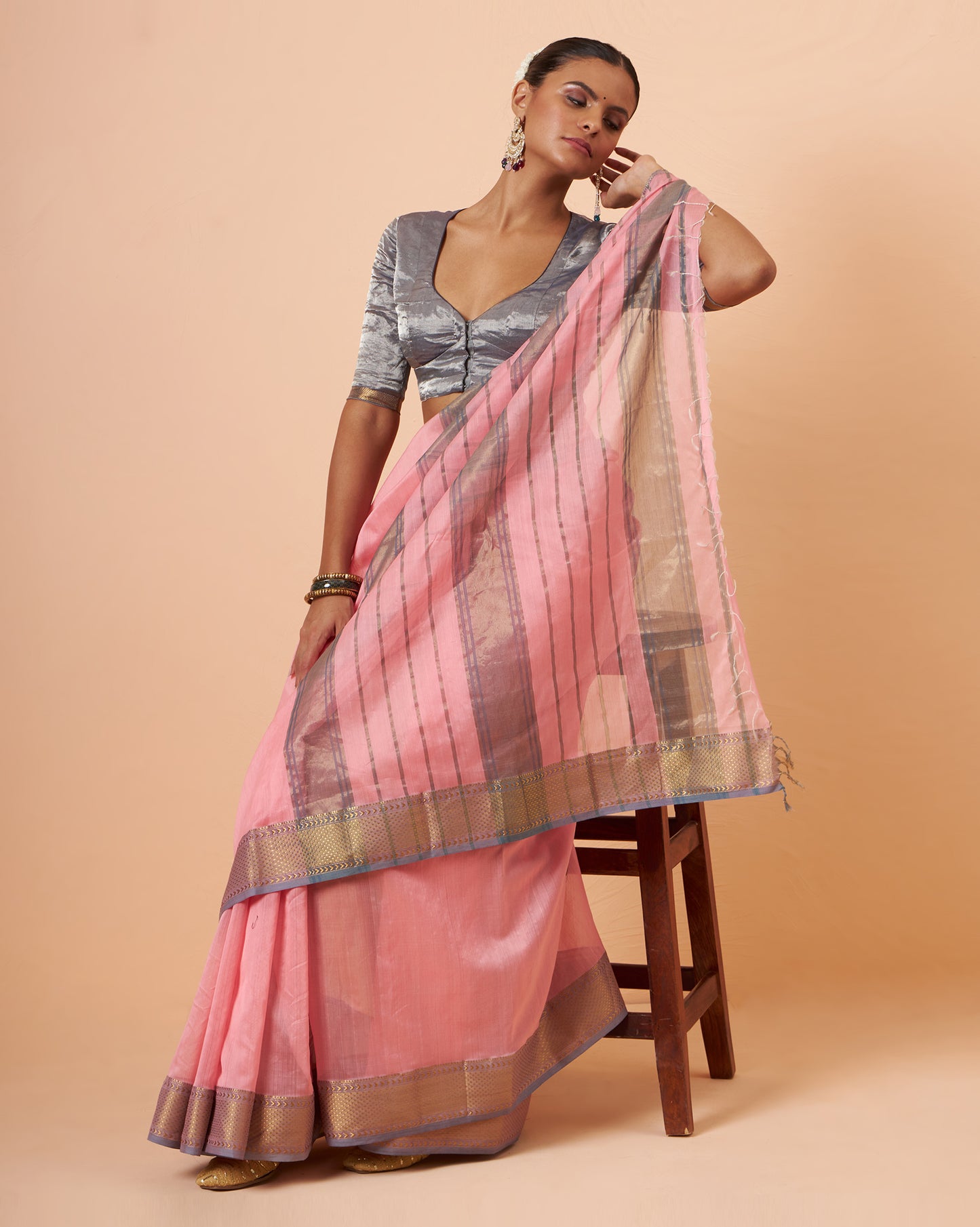 Peace Maheshwari Handwoven Silk Cotton Saree